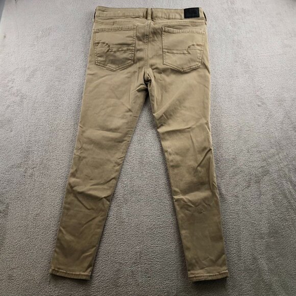 American Eagle Outfitters Womens Jeans Size 8 Skinny Jeggings Stretch Casual Tan - Picture 14 of 14
